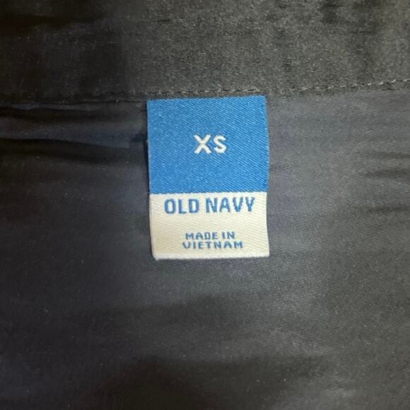 Old Navy Womens Black Silky Satin Collared Long Sleeve Button Up Shirt Top Sz XS - Picture 3 of 4